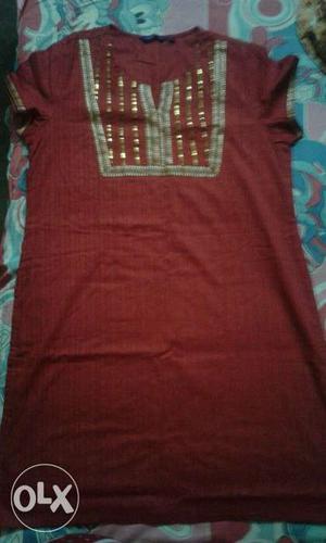 New kurti Red colour Size-XL