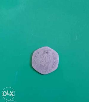 Octagon 20 Silver Coin