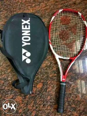 Red And White Yonex Tennis Racket With Case