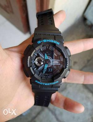 Round Black G-Shock Casio Digital Chronograph Watch