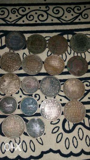 Round Gold Indian Coin Collection