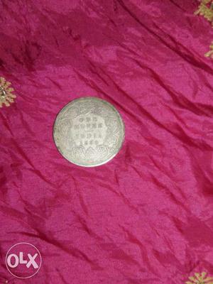 Round India Rupee Coin. Original  coin.