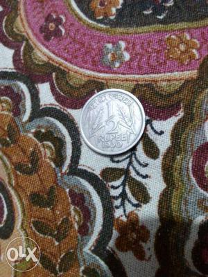  Round Silver 1/2 Rupee Coin