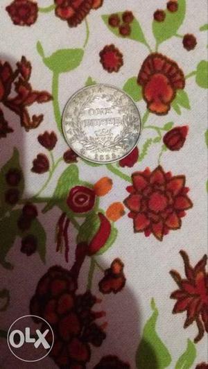 Silver One Rupee Coin