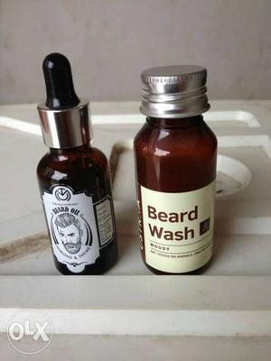 Two Beard Oil And Wash Bottles
