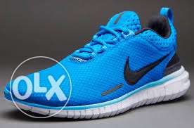 Unpaired Blue Nike Running Shoe