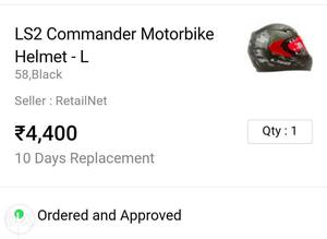 Urgent sale!!! LS2 Commander Motorbike Helmet.