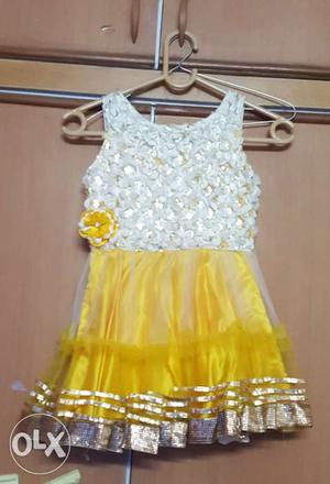 White And Yellow Dress