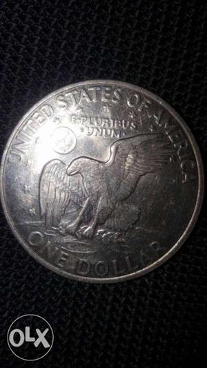 1dollor  American coin and 20cents 