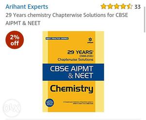 29 Years CBSE AIPMT & NEET Chemistry Book