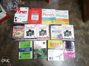 All basic 10+2 biology chemistry physics books.
