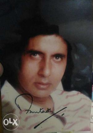 Amitabh Bachchan's autographed photo very old