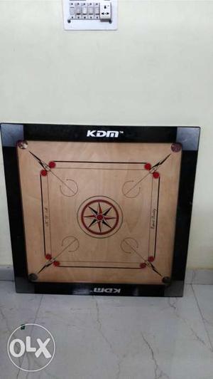 Black And Brown KDM Carrom Board