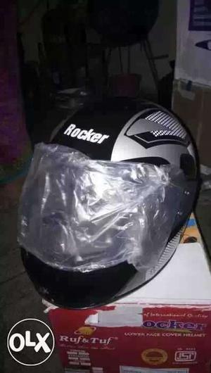 Black And Gray Rocker Full Face Helmet