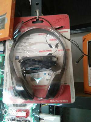 Black Corded Headset In Package