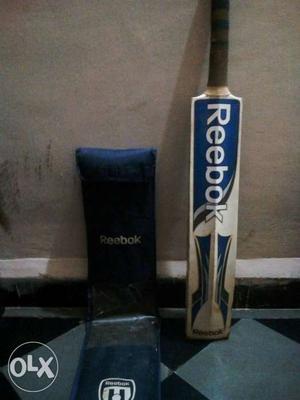 Blue And White Reebok Cricket Bat