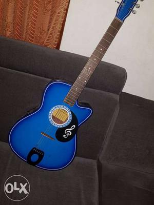 Blue Single Cutaway Guitar