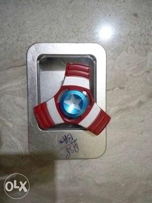 Captain America's Themed Fidget Spinner On Case