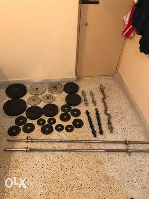 Dumbbells steel bar and plate