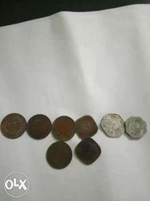 Eight Silver And Copper Coins