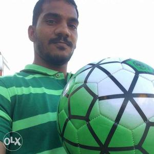 Green And White Soccer Ball