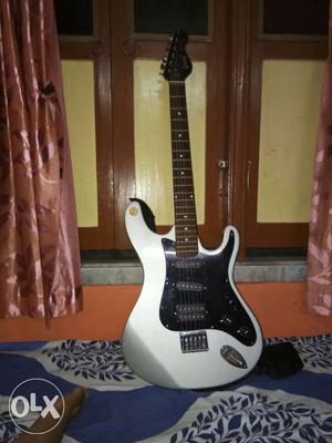 Grey And Black Stratocaster Electric Guitar