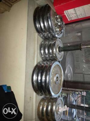 Gym plates...5kg × 8 and 2.5kg x 8 total weight