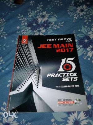 JEE preparation book. With 15 practice sets and 4