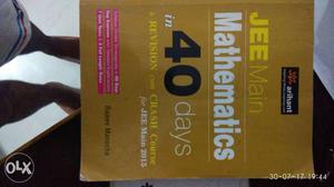Jee Main Mathematics In 40 Days Book