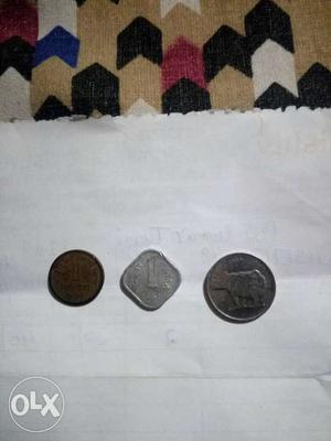 Old coins 1 paisa -  paisa -  paisa