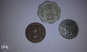 Old indian coins. 3nos.