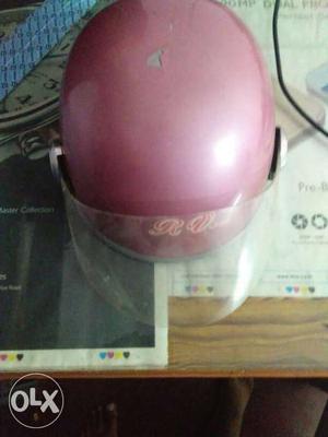 Pink Half-face Motorcycle Helmet
