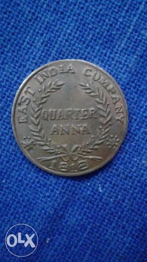 Quarter Anna East India Company Coin