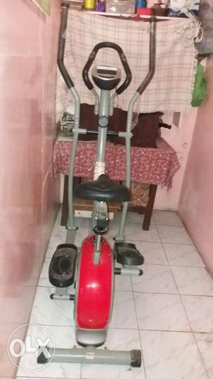 Red Black And Gray Elliptical Trainer