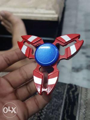 Red, Blue, And White Fidget Hand Spinner