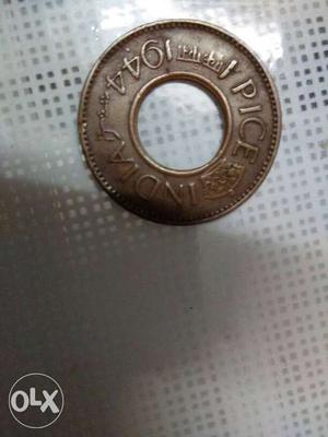 Round Brown Hole Coin