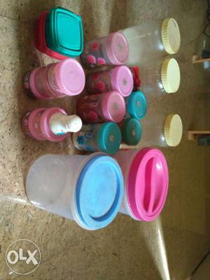 Set of containers consisting of 6 small,6 medium
