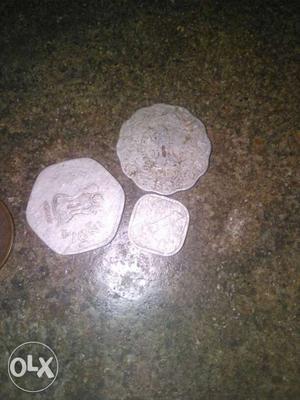 Three Indian Silver Coins