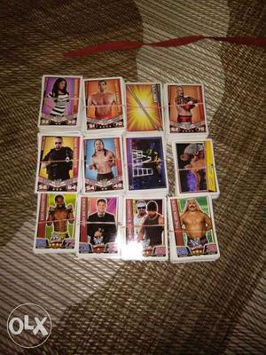Twelve Wrestler Trading Cards