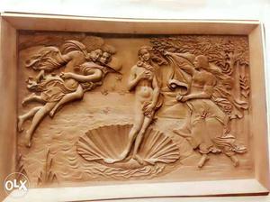 Wooden art work of the Birth of Venus originally