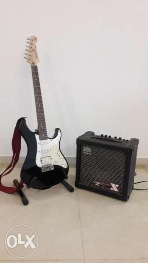 Yamaha Pacifica along with Roland cube 30x amp, guitar cover
