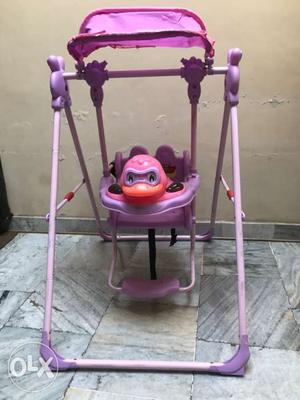 Baby's Purple Portable Swing