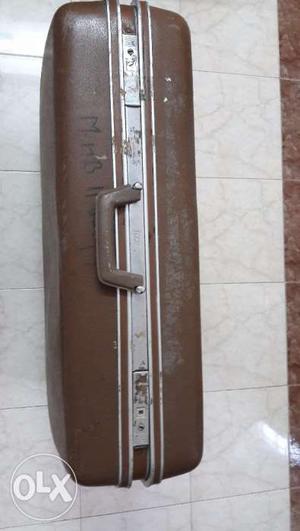 Big old used 'VIP' make hard plastic suitcase for