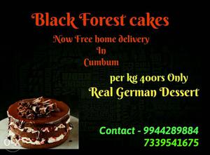 Black Forest Cakes Advertise