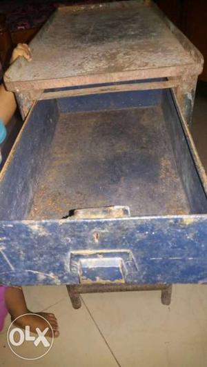 Blue Steel Single-drawer Cabinet