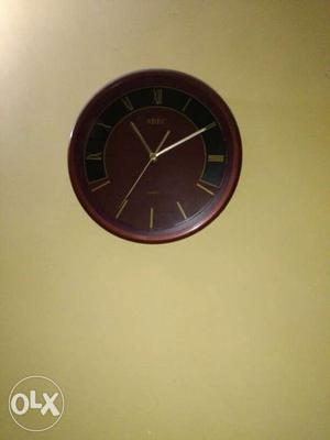 Brown Round Wall Clock
