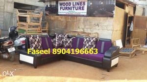 DX22 corner sofa set 2+3+corner purple color design pillows