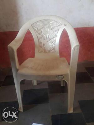 Gray Plastic Arm Chair