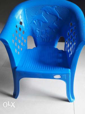 Kids plastic blue colour chair...very good