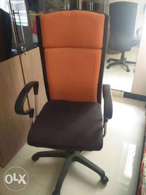 Orange And Black Office Chair